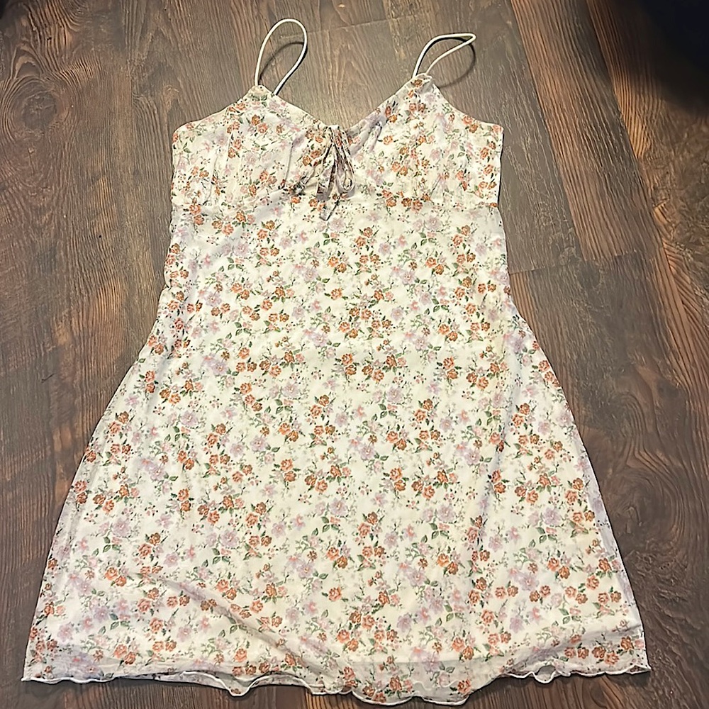 Summer floral form fitting dress